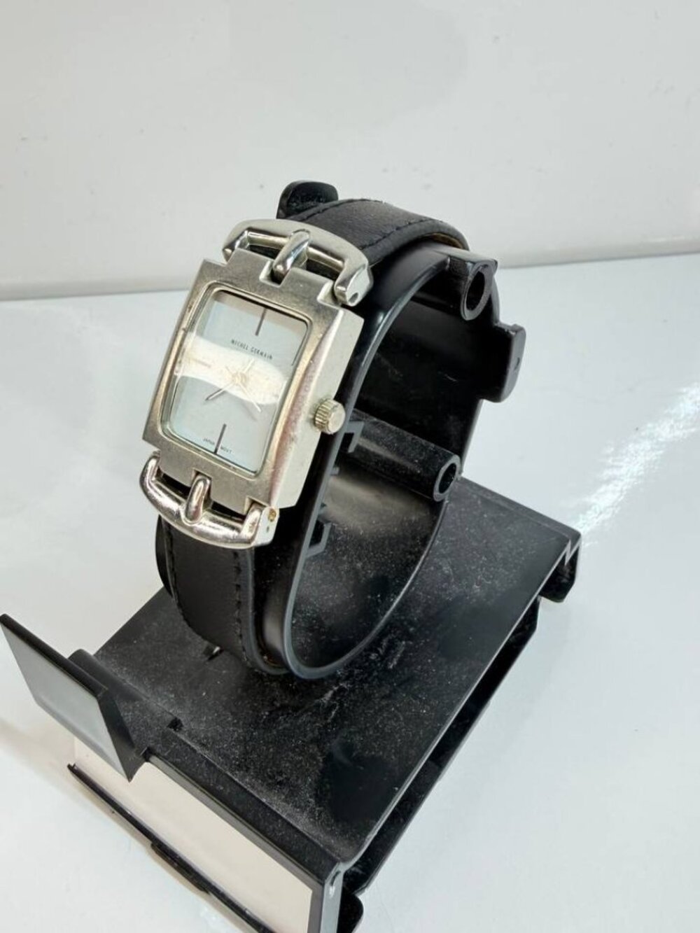 Michel Germain Rectangular Watch – Black Leather Strap - Picture 2 of 12
